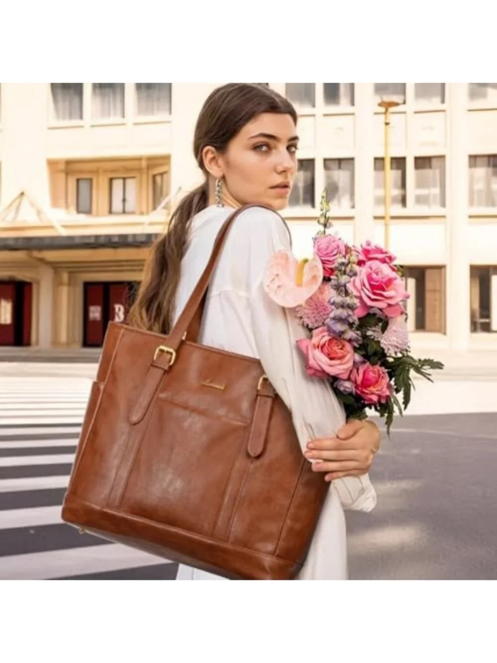 Stylish Laptop Tote Bag for Women | Versatile Work & Travel Briefcase, Office